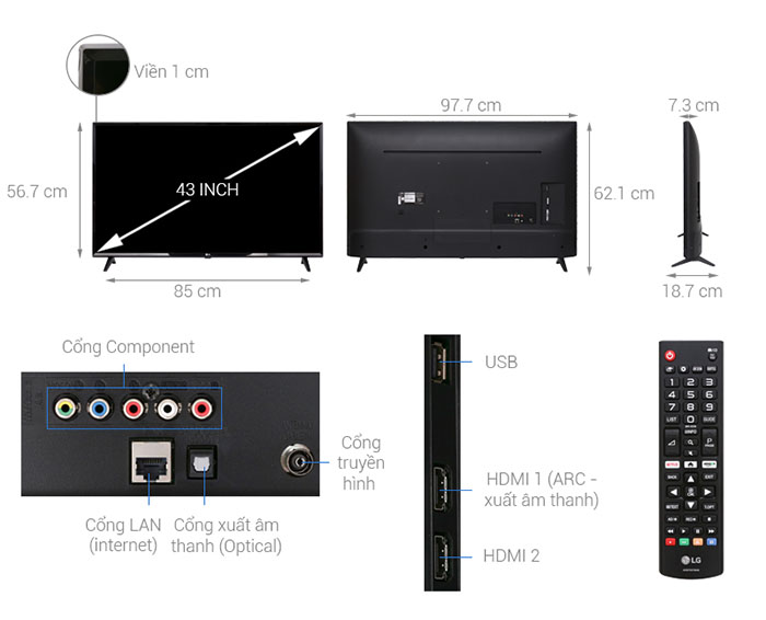 Image Smart Tivi LG 43 inch 43LK5700PTA 3