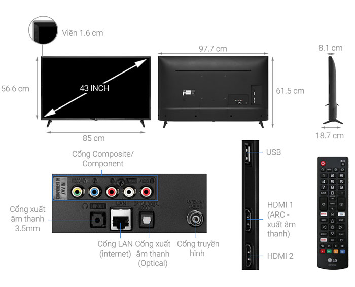Image Smart Tivi LG 43 inch 43LM5700PTC 3