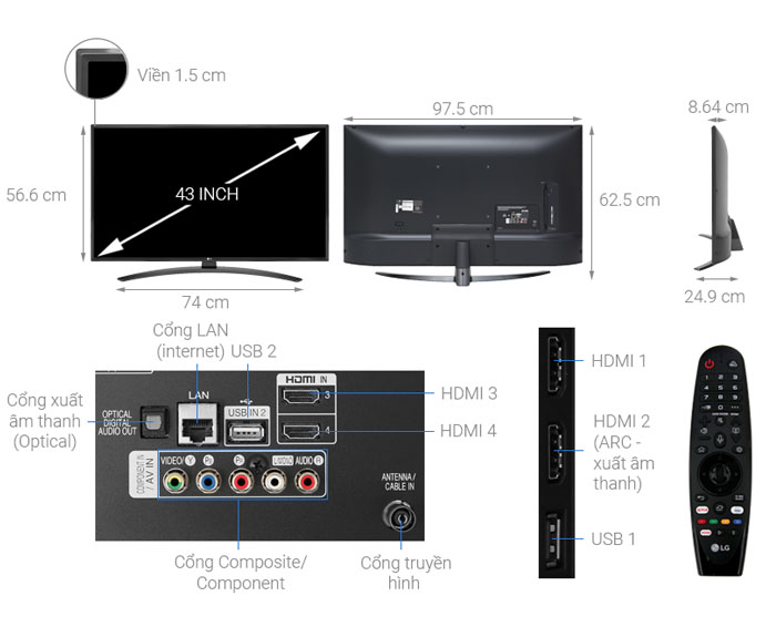 Image Smart Tivi LG 4K 43 inch 43UM7600PTA 1