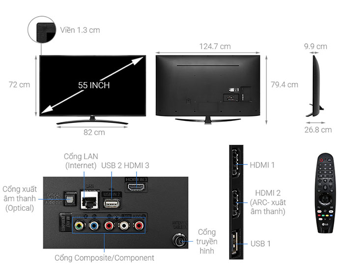 Image Smart Tivi LG 4K 55 inch 55UM7400PTA 4