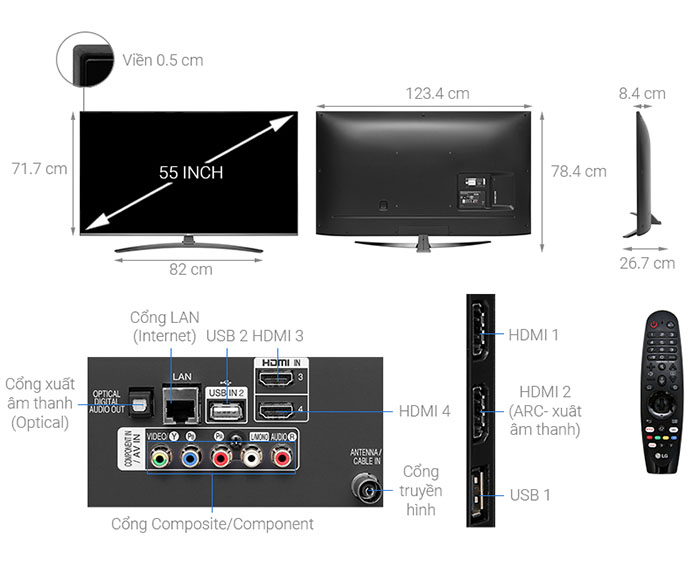 Image Smart Tivi LG 4K 55 inch 55UM7600PTA 2