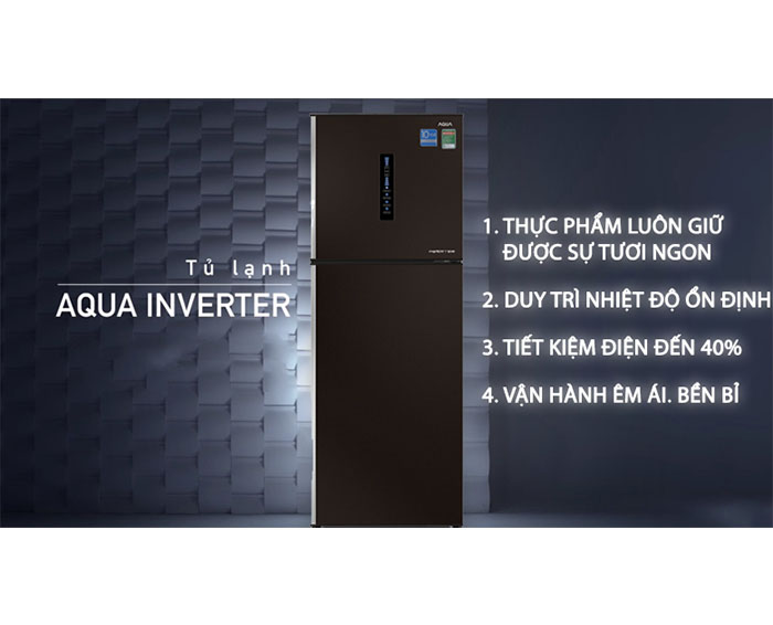 Image Tủ lạnh Aqua Inverter 345 lít AQR-IU356DN DB 1
