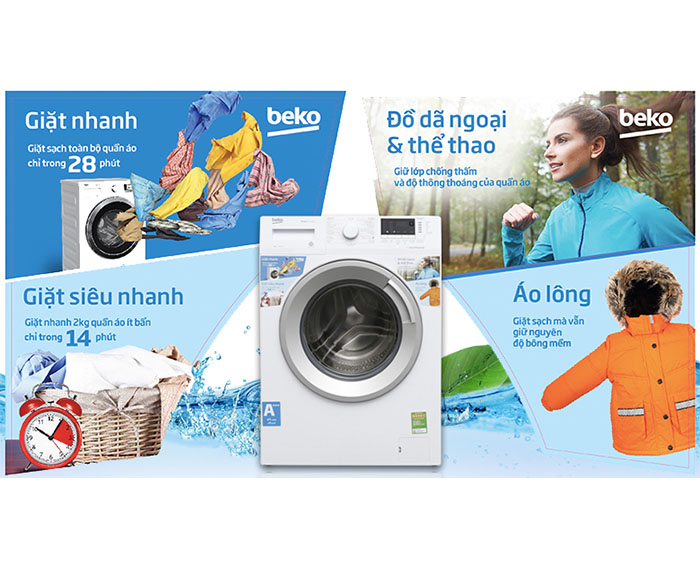 Image Máy giặt Beko Inverter 7 kg WTE 7512 XS0 4