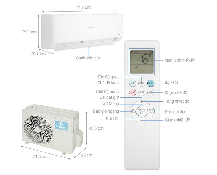 Image Điều hòa Casper Inverter 9.000 BTU TC-09IS36 2