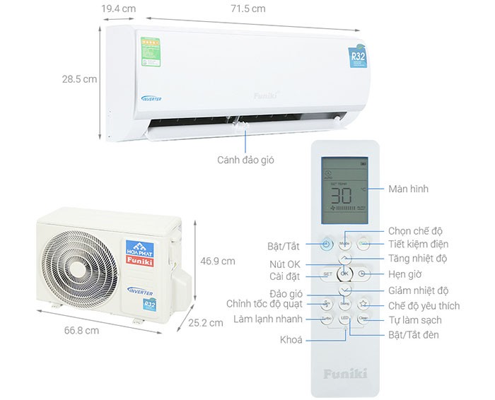 Image Điều hòa Funiki Inverter 9000 BTU HIC09TMU.ST3 1