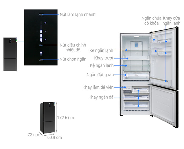 Image Tủ lạnh Electrolux Inverter 418 lít EBE4502BA 3