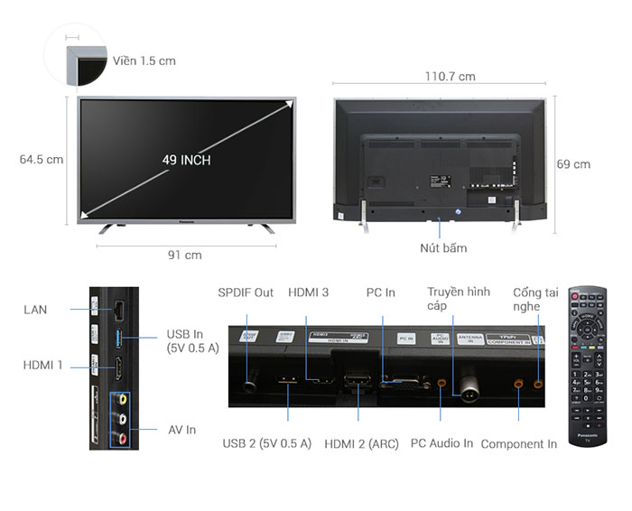 Image Internet Tivi Panasonic 4K 49 inch TH-49DX400V 1
