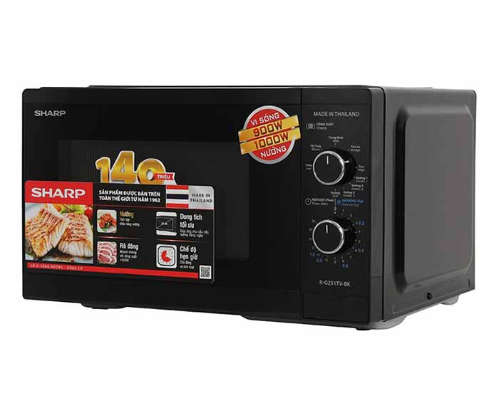 Image Lò vi sóng có nướng Sharp R-G251TV-BK 25 lít 1