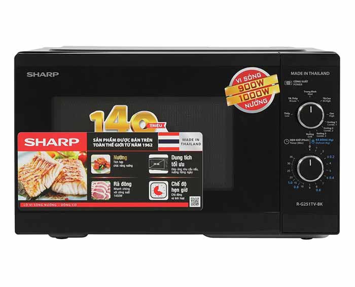 Image Lò vi sóng có nướng Sharp R-G251TV-BK 25 lít