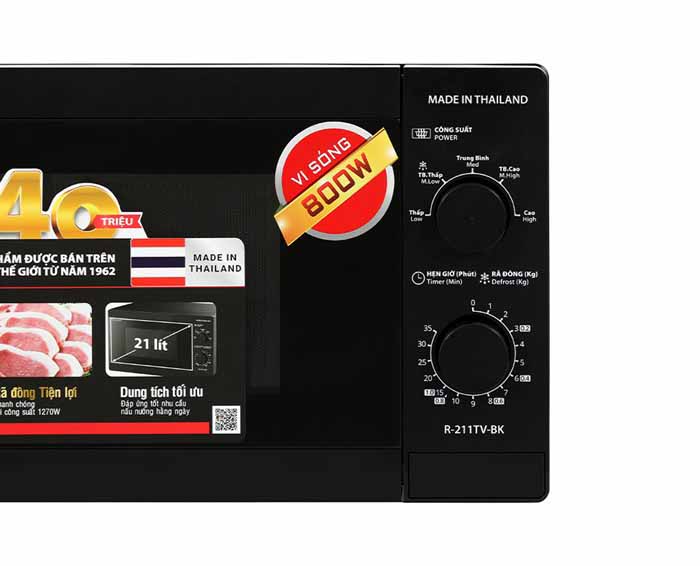 Image Lò vi sóng Sharp R-211TV-BK 21 lít 3