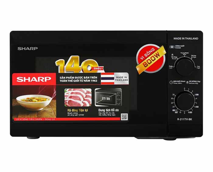 Image Lò vi sóng Sharp R-211TV-BK 21 lít