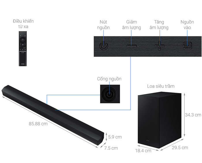 Image Bộ loa thanh Samsung HW-B450 3