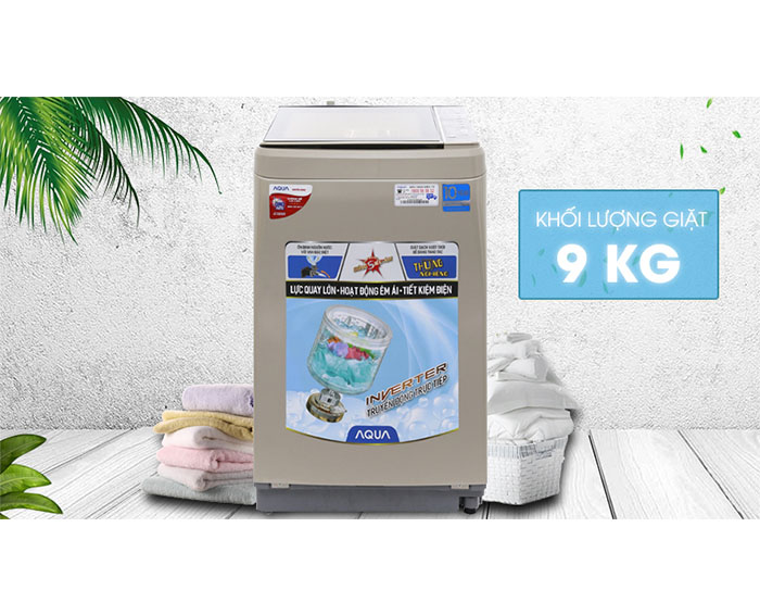 Image Máy giặt Aqua Inverter 9 kg AQW-D901BT N 5