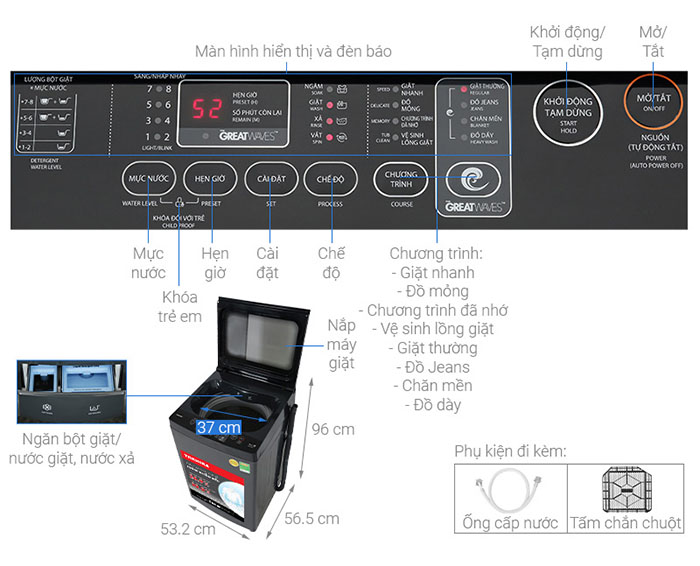 Image Máy giặt Toshiba 9 kg AW-M1000FV(MK) 3