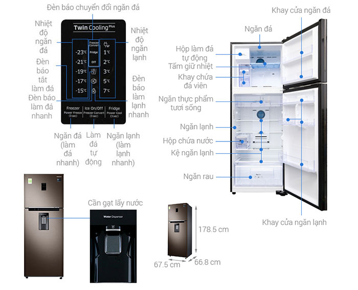 Image Tủ lạnh Samsung Inverter 380 lít RT38K5982DX/SV 1