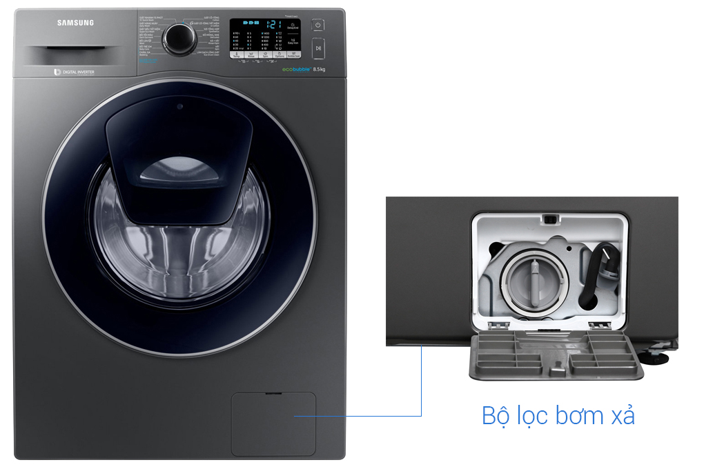 Image Máy giặt Samsung AddWash Inverter 8.5 kg WW85K54E0UX/SV 4