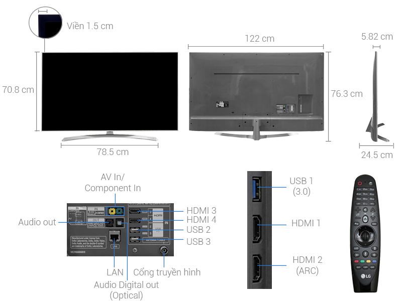 Image Smart Tivi LG 4K 55 inch 55SJ850T 3