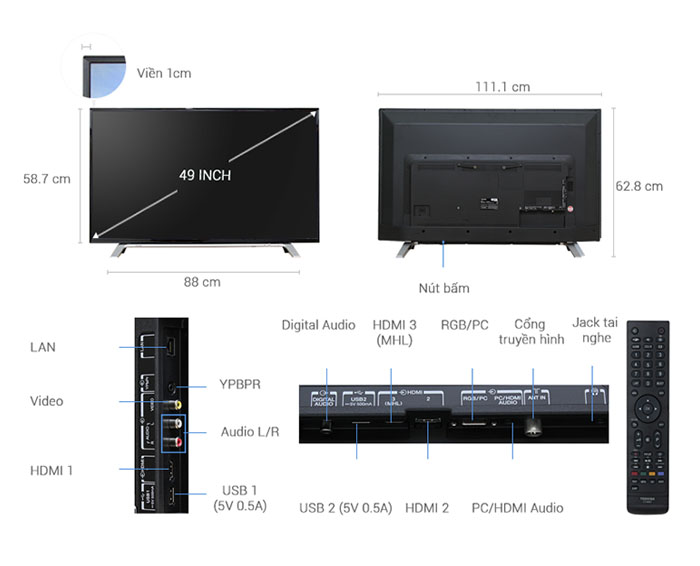 Image Smart Tivi Toshiba 49 inch 49L5650 1