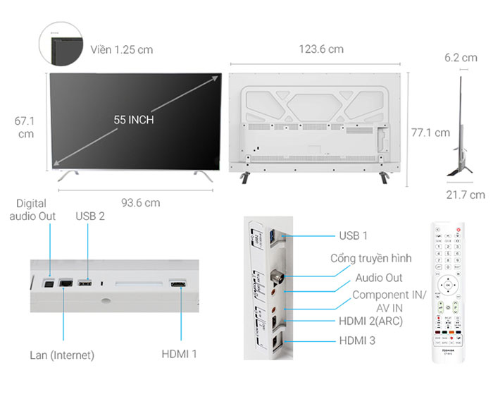 Image Smart Tivi Toshiba 4K 55 inch 55U9650 1