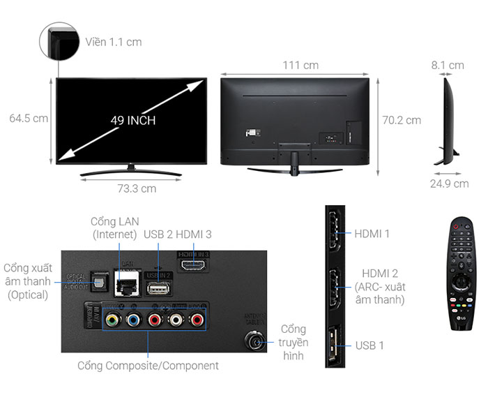 Image Smart Tivi LG 4K 49 inch 49UM7400PTA 2