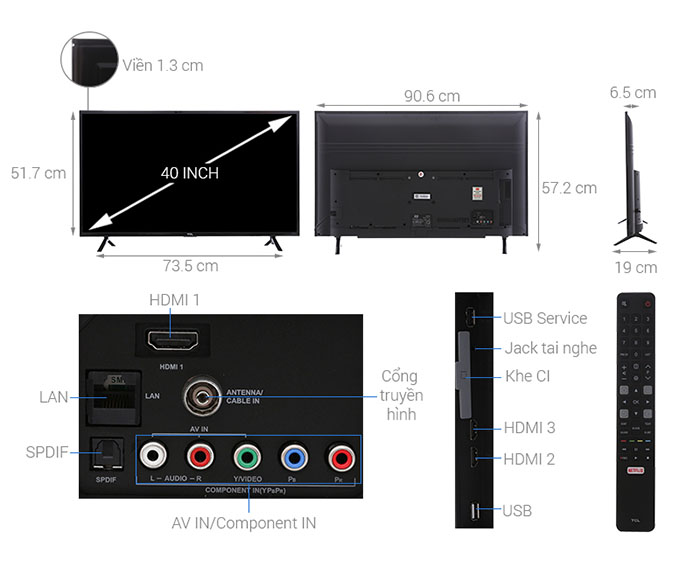 Image Smart Tivi TCL 40 inch L40S62 3
