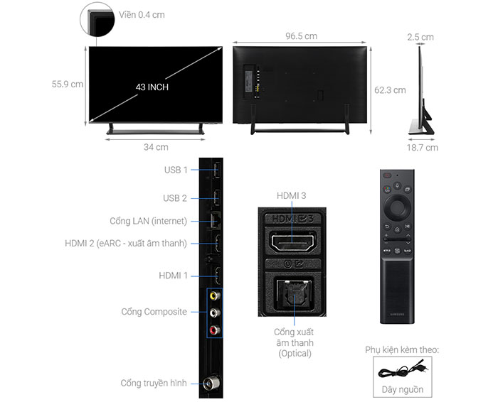 Image Tivi QLED 4K 43 inch Samsung QA43Q65A 2