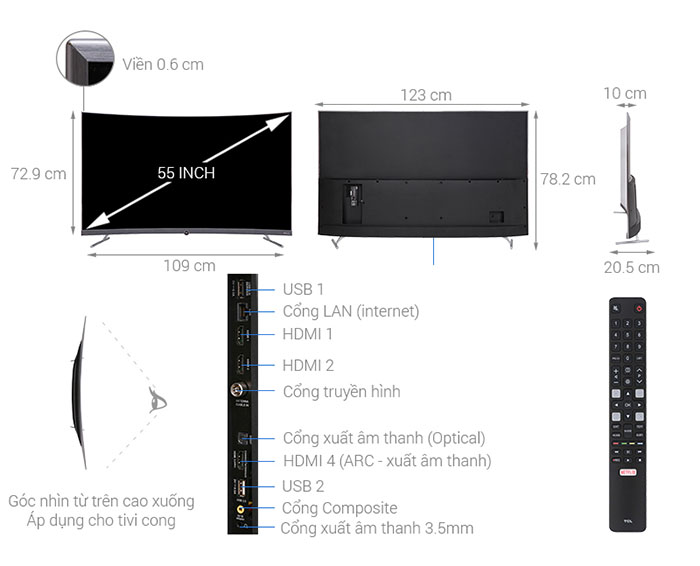 Image Smart Tivi Cong TCL 4K 55 inch L55P5-UC 6