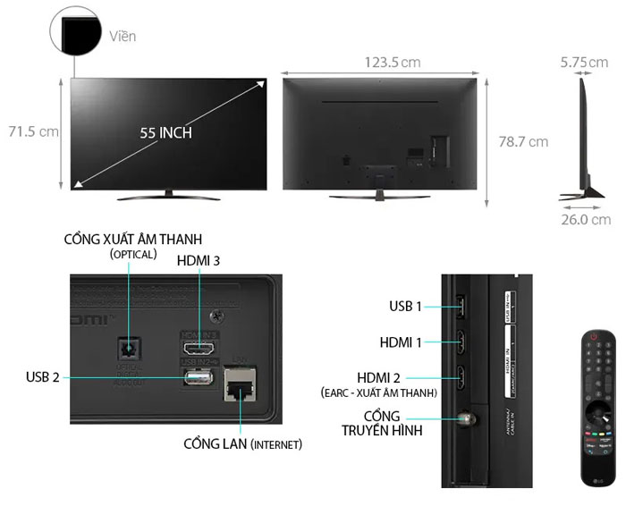 Image Smart Tivi LG 4K 55 inch 55UP8100PTB ThinQ AI 3