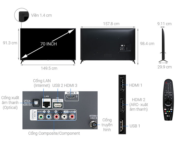 Image Tivi Smart LG 4K 70 inch 70UM7300PTA 2