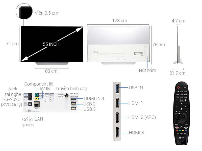Image Smart Tivi OLED LG 4K 55 inch 55C7T 2