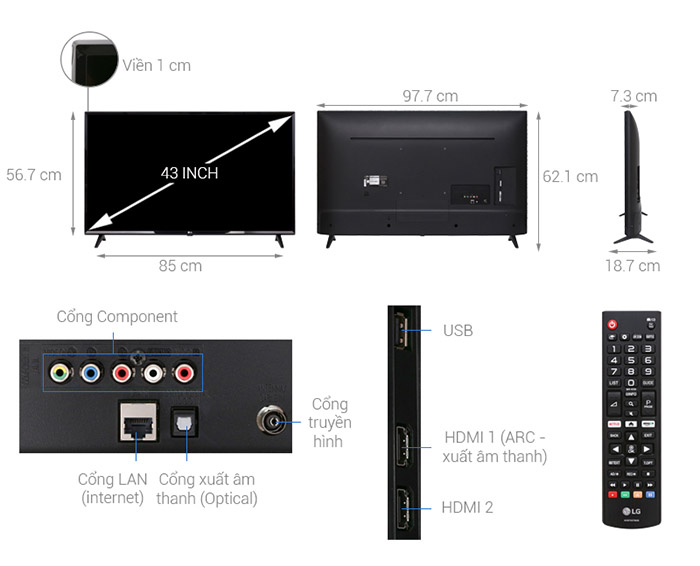 Image Smart Tivi LG 43 inch 43LK571C 3