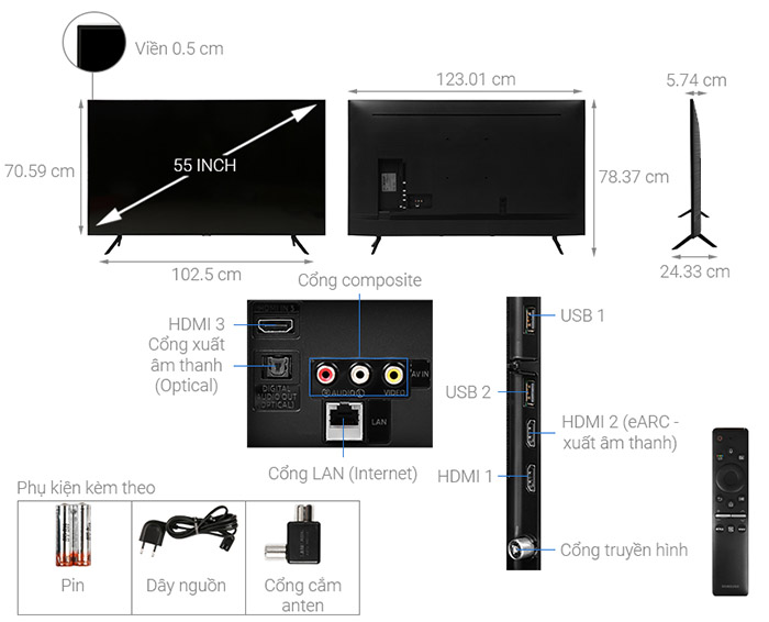 Image Smart Tivi QLED Samsung 4K 55 inch QA55Q60T 2