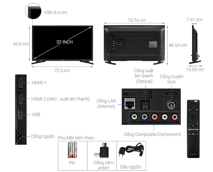 Image Smart Tivi Samsung 32 inch UA32T4500 1