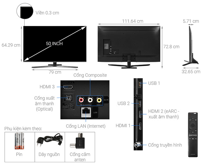 Image Smart Tivi Samsung 4K 50 inch UA50TU8500 1