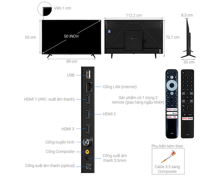 Image Android Tivi TCL 4K 50 inch 50P615 2