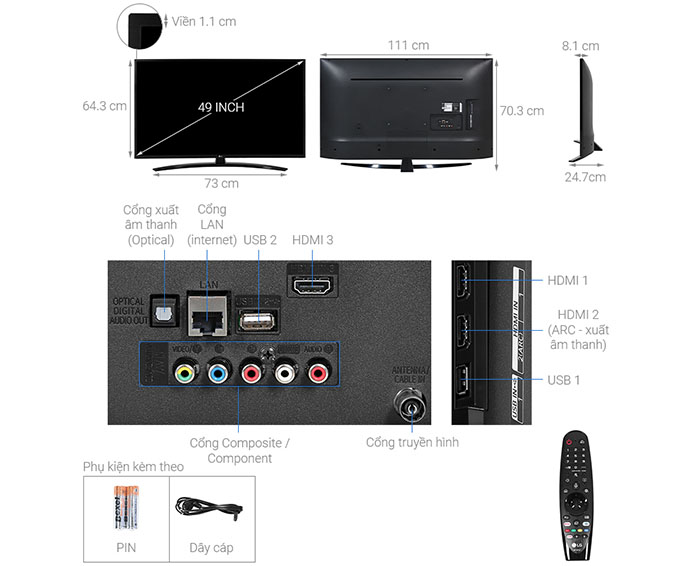 Image Tivi smart LG 4K 49 inch 49UN7400PTA 1
