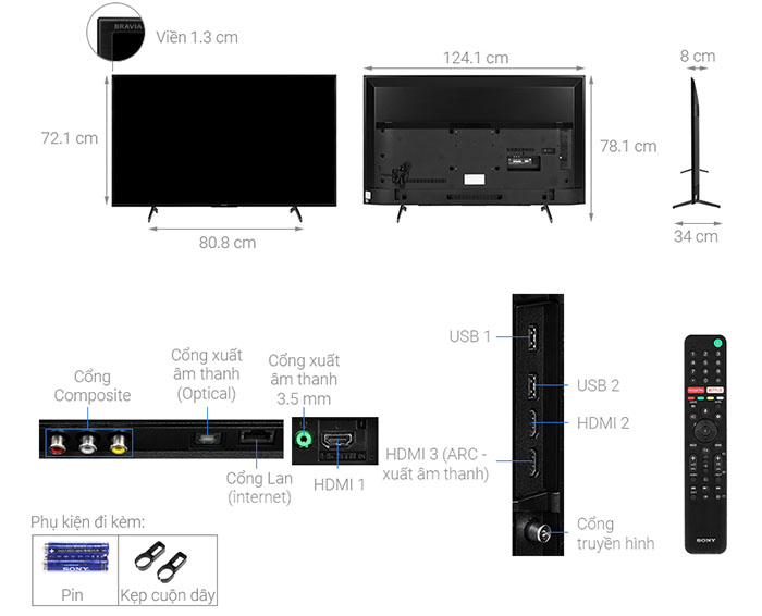 Image Android Tivi Sony 4K 55 inch KD-55X7500H 1