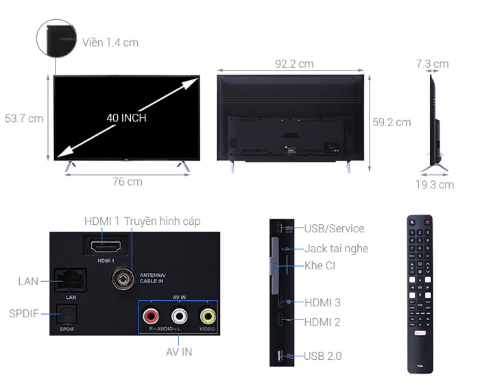 Image Smart Tivi TCL 4K 40 inch L40P62-UF 2