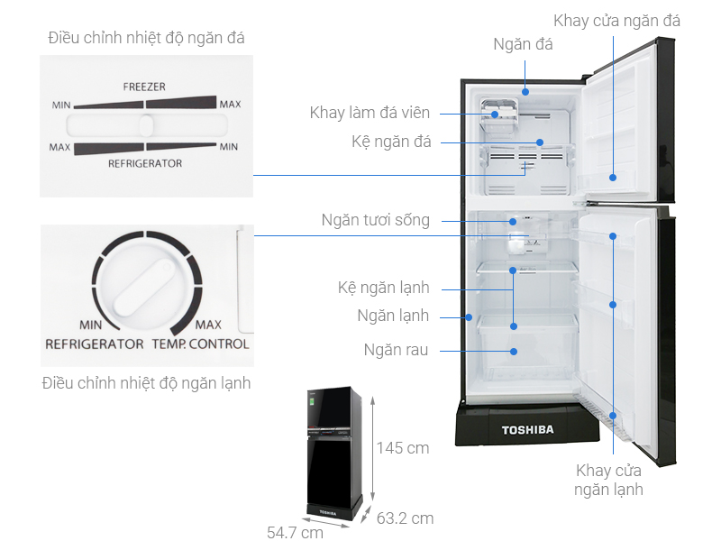 Image Tủ lạnh Toshiba Inverter 194 lít GR-A25VM (UKG) 1