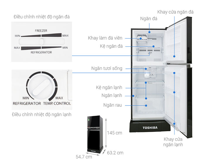 Image Tủ lạnh Toshiba Inverter 194 lít GR-A25VM (UKG) 5