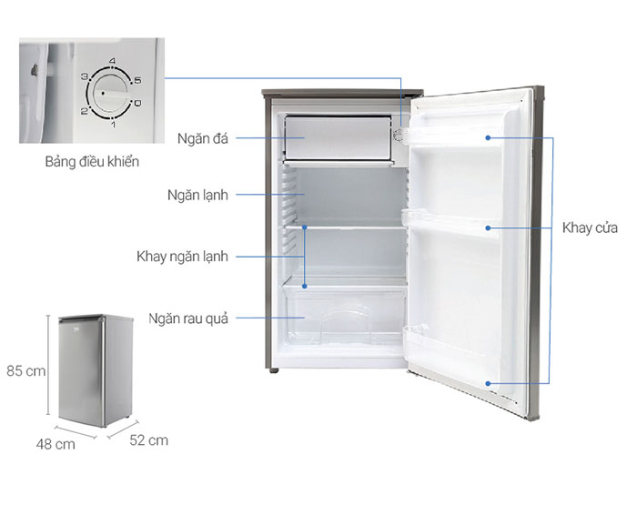 Image Tủ lạnh Beko 90 lít RS9050P 2