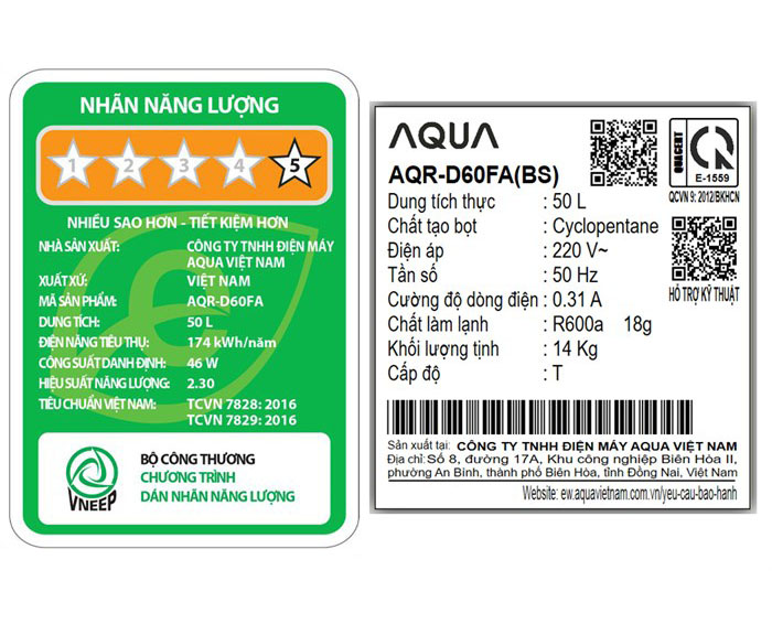 Image Tủ lạnh Aqua 50 lít AQR-D60FA(BS) 3