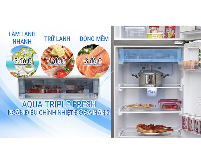 Image Tủ lạnh Aqua Inverter 281 lít AQR-I287BN PS 3