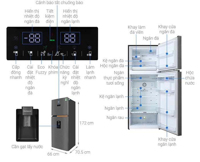 Image Tủ lạnh Beko Inverter 375 lít RDNT401E50VZDK 1