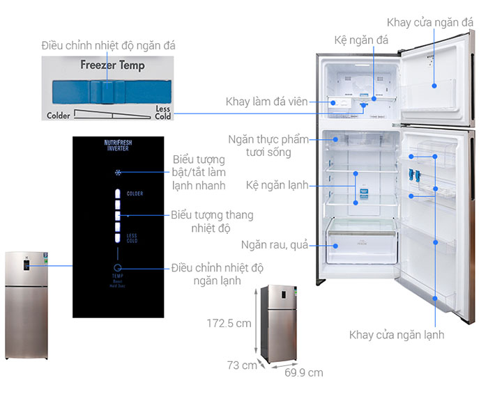 Image Tủ lạnh Electrolux Inverter 426 lít ETB4602GA 1
