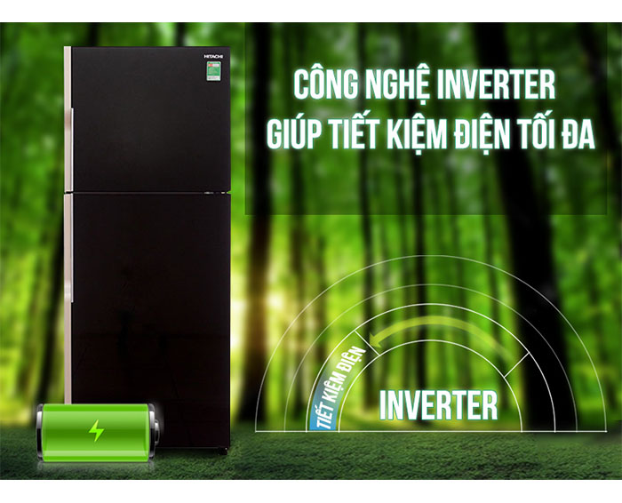 Image Tủ lạnh Hitachi Inverter 335 lít R-VG400PGV3 4