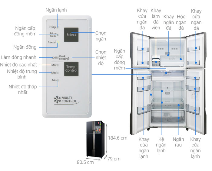Image Tủ lạnh Panasonic Inverter 550 lít NR-DZ600GKVN 3