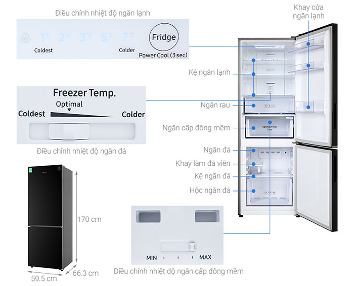Image Tủ lạnh Samsung Inverter 310 lít RB30N4010BU/SV 1