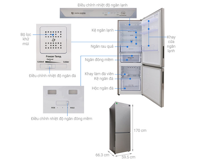 Image Tủ lạnh Samsung Inverter 310 lít RB30N4010S8/SV 4