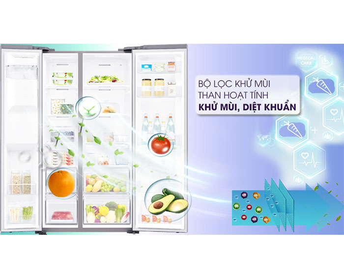 Image Tủ lạnh Samsung Inverter 617 lít RS64R5101SL/SV 3
